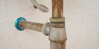 Abflussrohr am Waschbecken