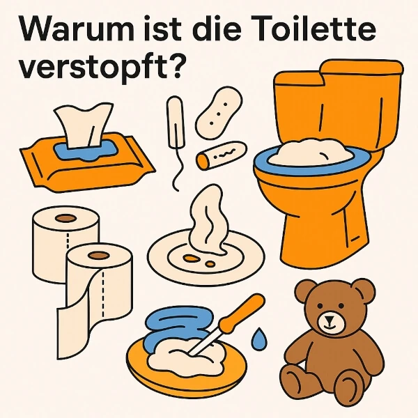 warum ist die woilette verstopft